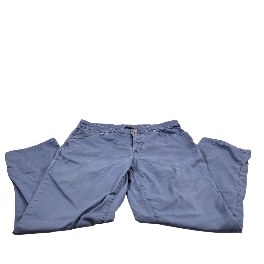 Brunello Cucinelli Pants Men 50 Blue Excellent Italian Fit Cotton Twill Trousers